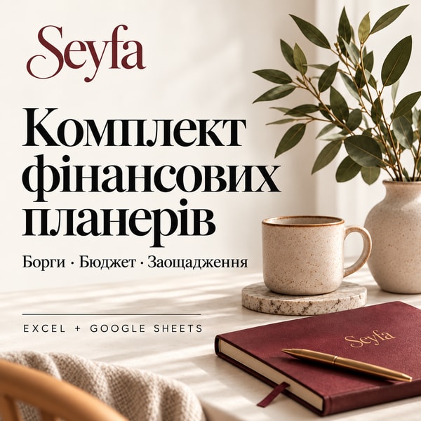 Seyfa — Комплект фінансових планерів для Excel і Google Sheets