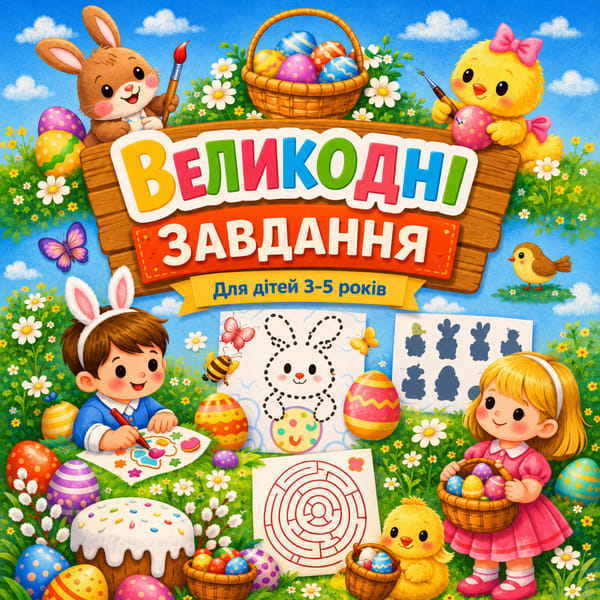 25 завдань для розвитку дитини на Великодню тематику