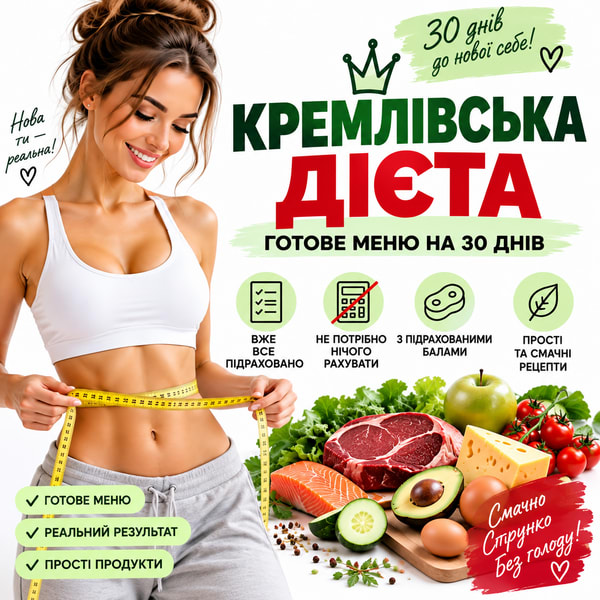 КРЕМЛІВСЬКА ДІЄТА — 30 ДНІВ