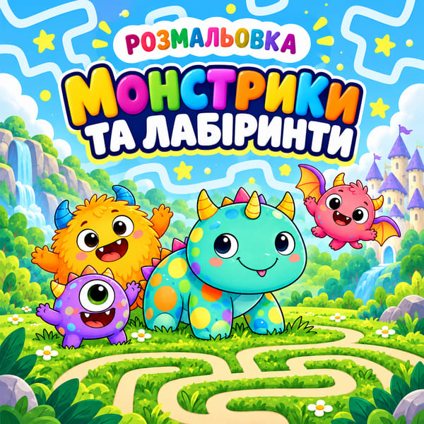 Монстрики та лабіринти — весела розмальовка.pdf для друку