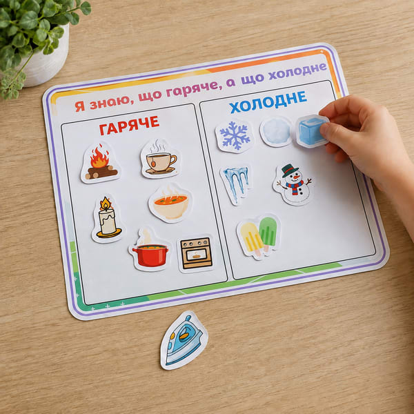 Розвиваюча Гра-сортер «Гаряче чи холодне»
