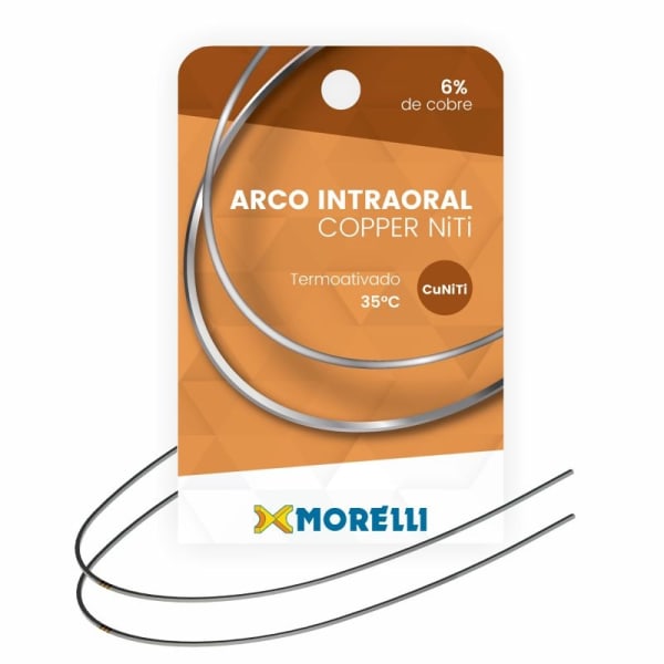 Arco Intraoral Superior Copper Niti 35°C Retangular (.014X.025) 0,35X0,63Mm Ref: 50.62.150 - Morelli