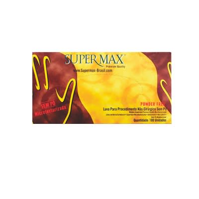 LUVA PARA PROCEDIMENTO LÁTEX SEM PÓ TAM PP - SUPERMAX