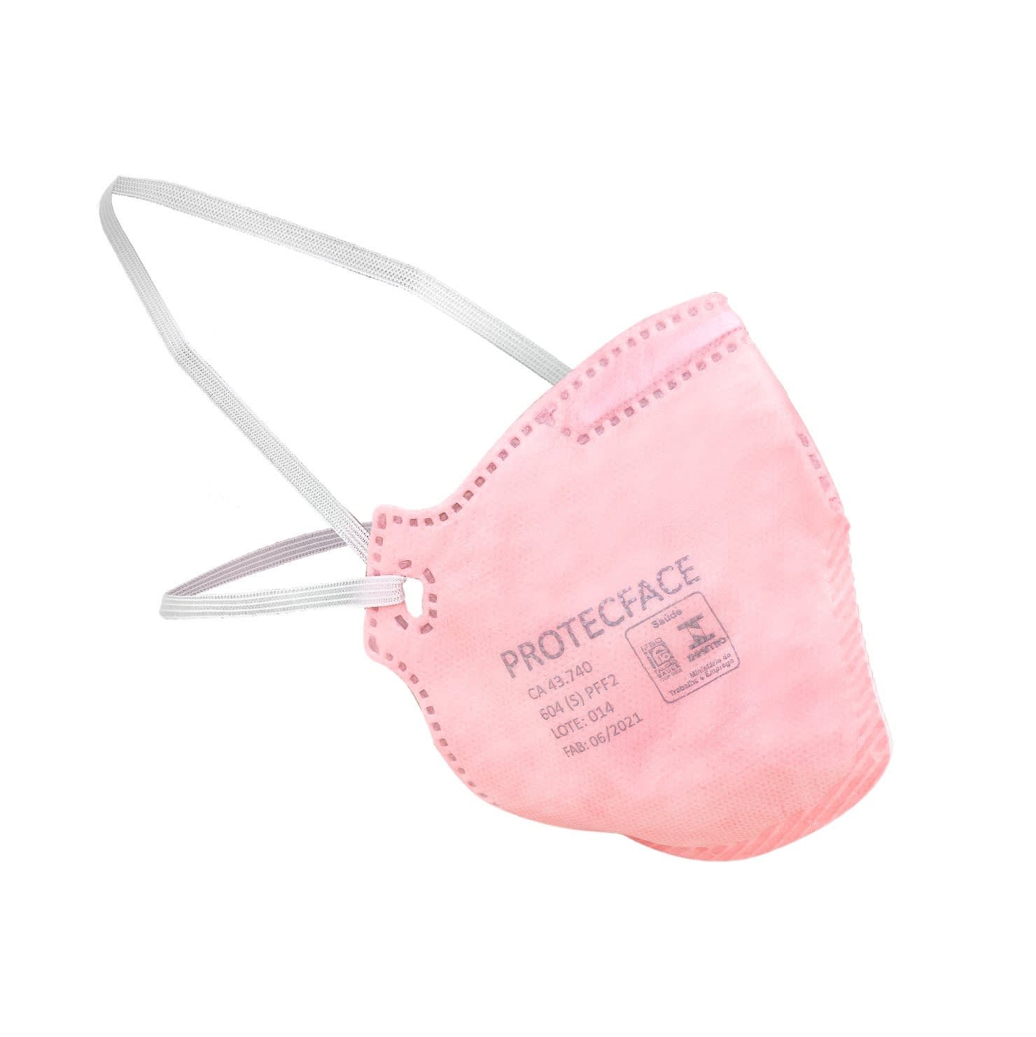 Máscara Respirador Facial PFF2 Rosa Bebê – Protecface