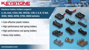  Keystone Battery Cylindrical Battery Holders