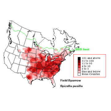 Field Sparrow distribution map