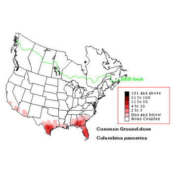 Common Ground-Dove distribution map