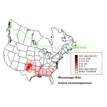 Mississippi Kite distribution map