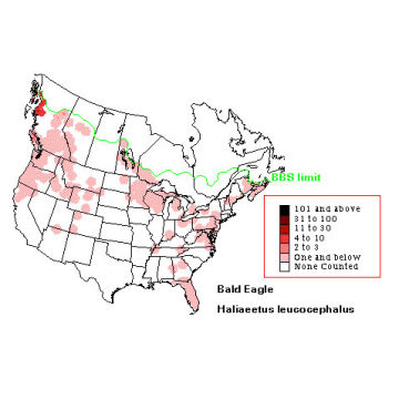 Bald Eagle distribution map