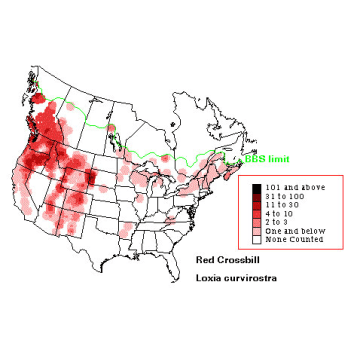 Red Crossbill distribution map