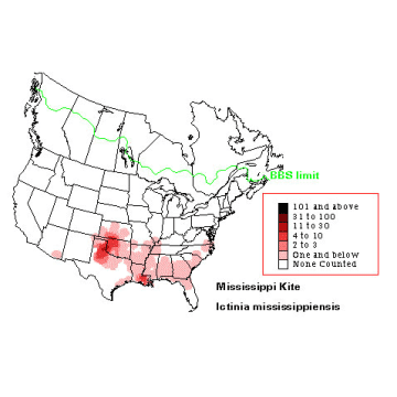 Mississippi Kite distribution map