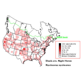 Black-crowned Night-Heron distribution map