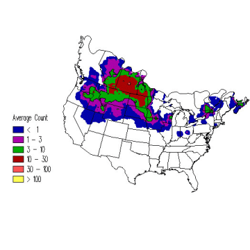 Gray Partridge winter distribution map