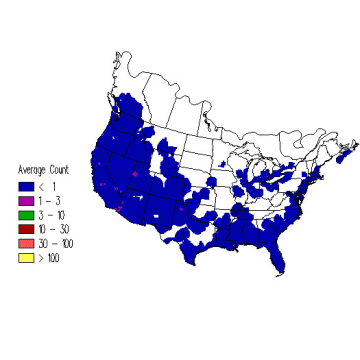Virginia Rail winter distribution map