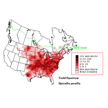 Field Sparrow distribution map