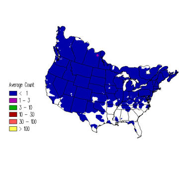 Northern Goshawk winter distribution map