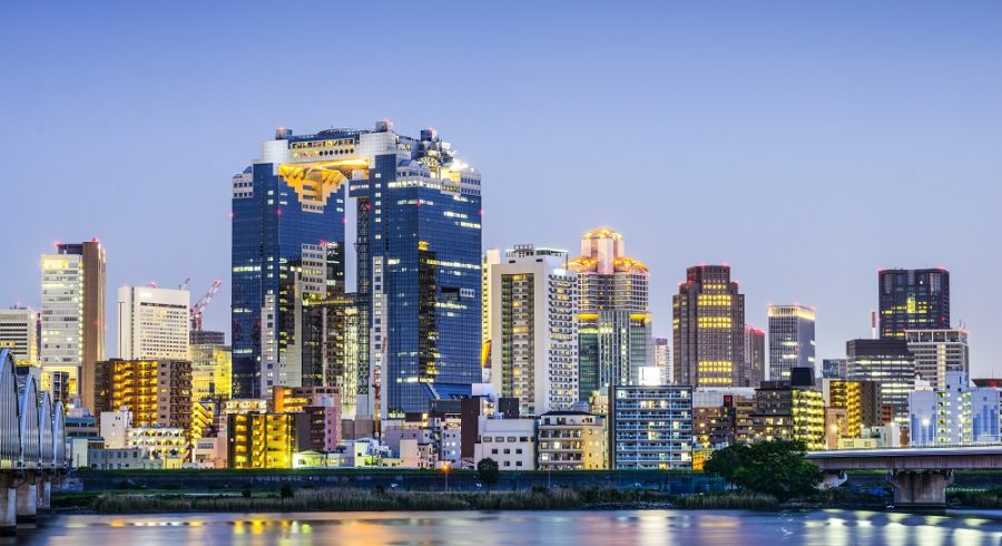 The tallest building in Osaka - the Umeda sky building