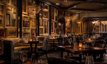 a dining table in a restaurant