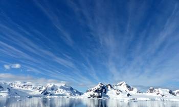 a close up of a snow covered mountain