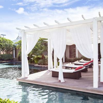Outdoor Area, Cinq Mondes Spa at Sugar Beach in Mauritius
