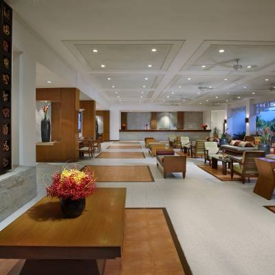 a room filled with furniture and a table