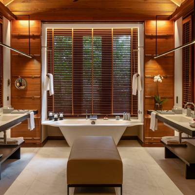 a room with a sink and a window