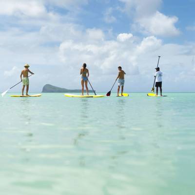 Paddle boarding at Ravenala