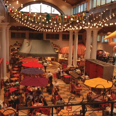 a store inside of a building