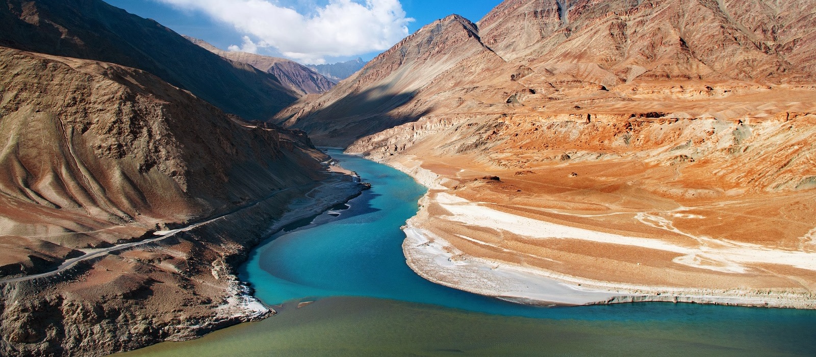 Ladakh: Confluence of Zanskar and Indus rivers North India travel guide