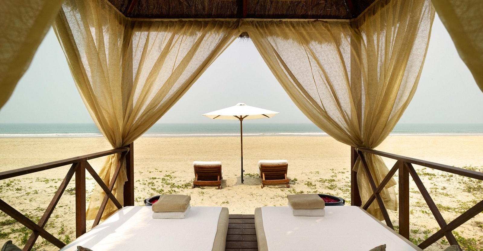 Park Hyatt Goa Resort & Spa Park - South India Hotels (2) Enchanting Travels India Tours Deckchairs at the beach at Park Hyatt Goa Resort & Spa in Goa, Central & West India