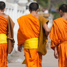 Buddhist monka in Luang Prabang