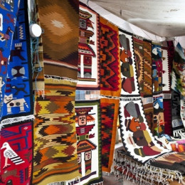 the beautiful and colorful indigenous market of Otavalo, Ecuador, South America