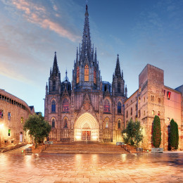 Gothic Barcelona Cathedral at night Spain, Europe Tours - Summer is the best time to visit Europe