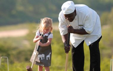 children on safari