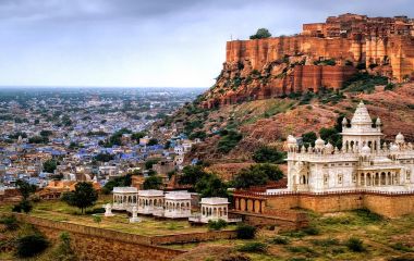 Blue city Jodhpur, Rajasthan trip, India, with Mehrangharh Fort and Jaswant Thada