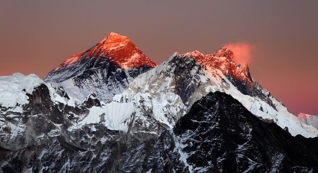 Flug zum Mount Everest