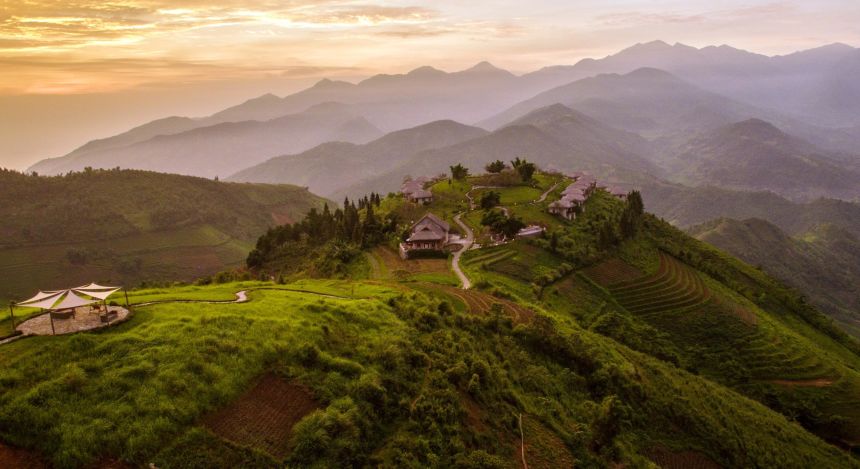 Sapa in den Alpen von Tonkin im Norden Vietnams