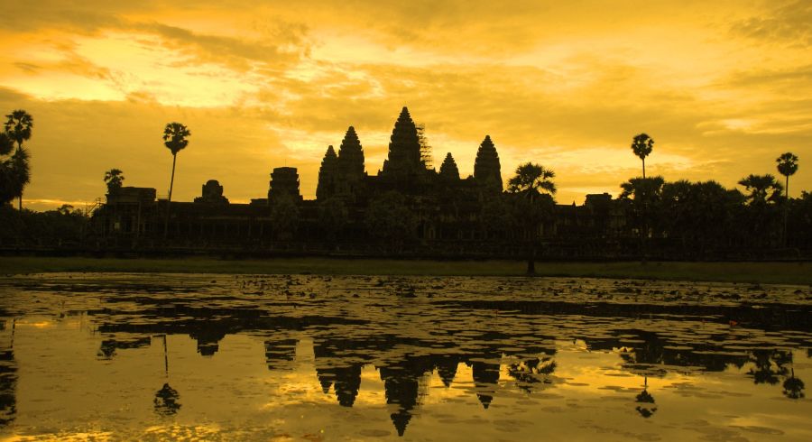Angkor Wat bei Sonnenaufgang