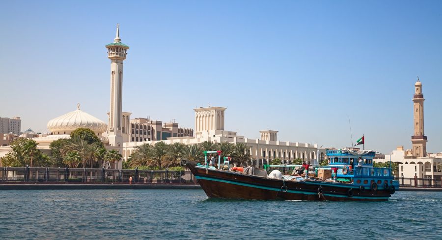 Trraditional boat on the Dubai creek