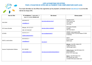 Acs liste mutuelles cefavv - Eugenol