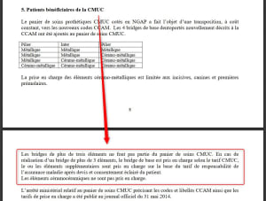 Cmu bridge de plus de 3 éléments stmaar - Eugenol