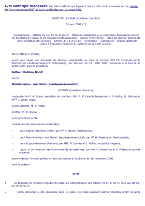 Jurisprudence recente 5mars 2009 cecj dkyv8s - Eugenol