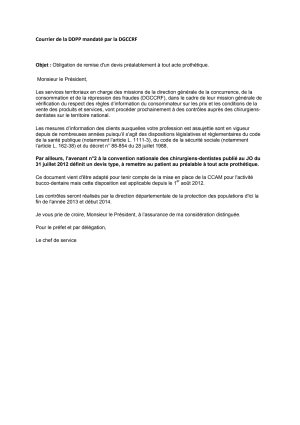 Courrier dgccrf hohkzh - Eugenol
