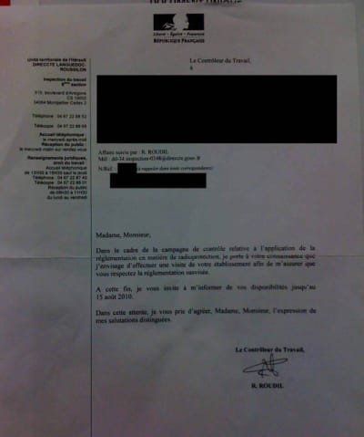 Lettre inspec travail tiyx5b - Eugenol