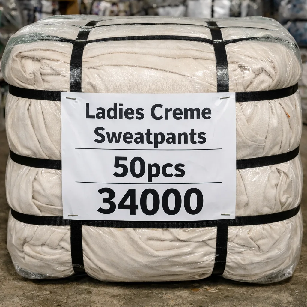 Ladies Creme Sweatpants 