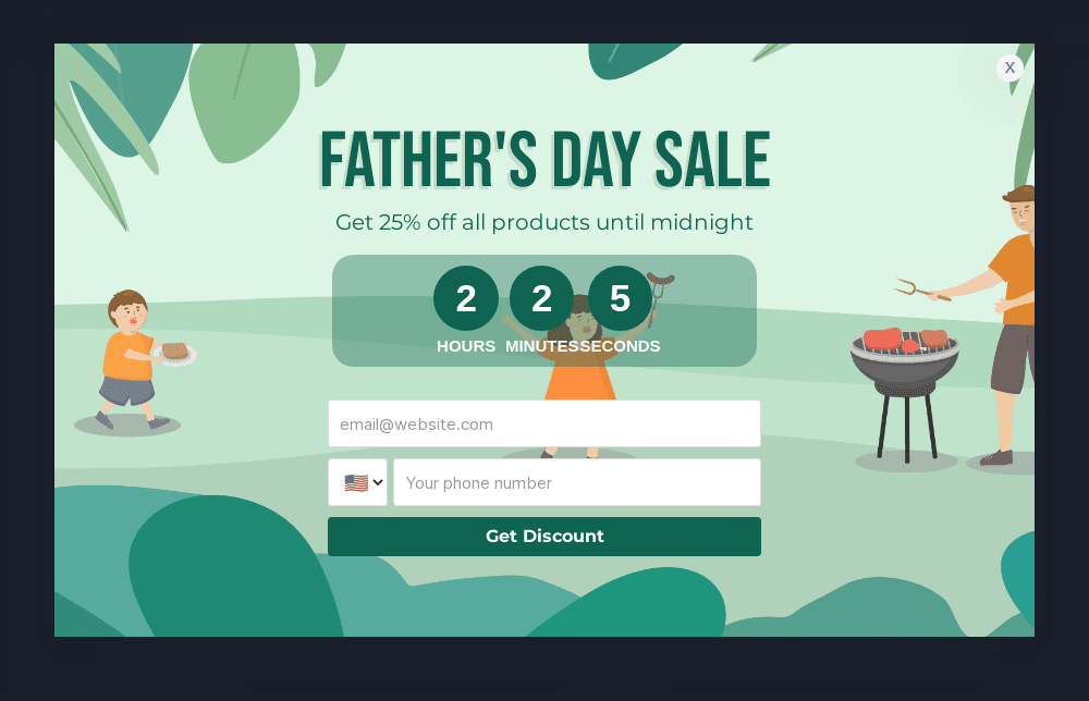 Father's Day Popup Design Ideas for Store Owners