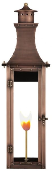 Bishop Wall Mount Copper Lantern by Primo