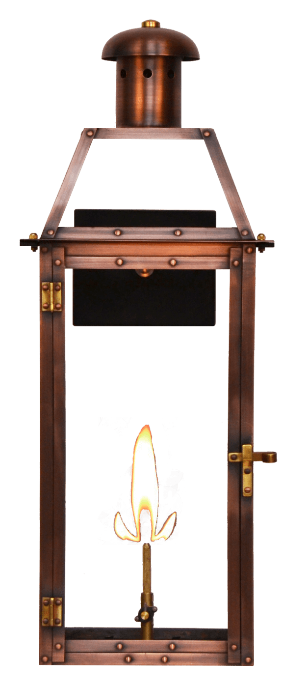 Oakley Gas or Electric Copper Lantern | French Market Lanterns