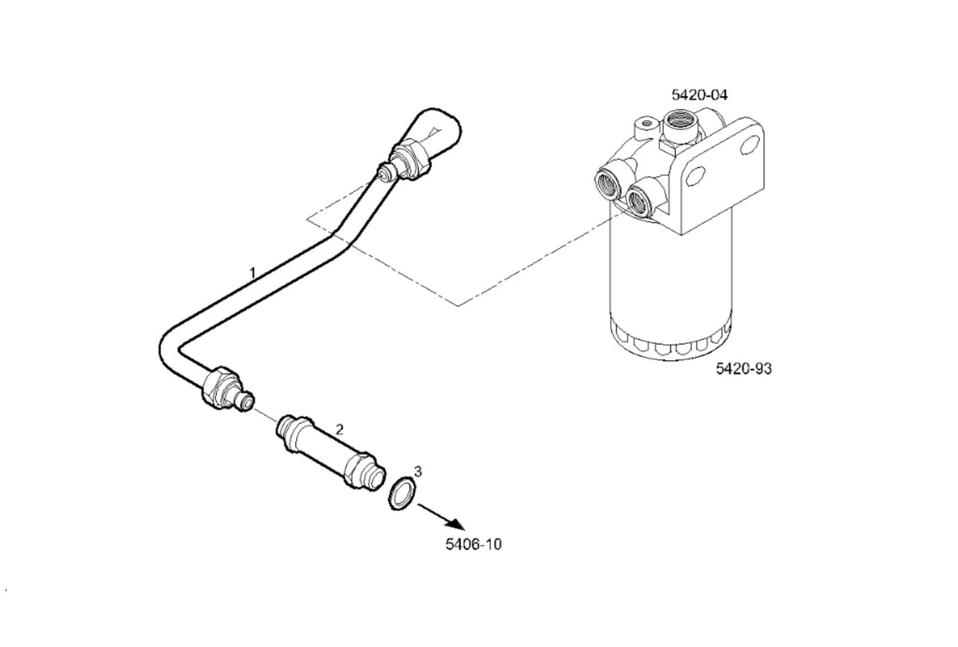 PIPE FILTER TO CYLINDER HEAD