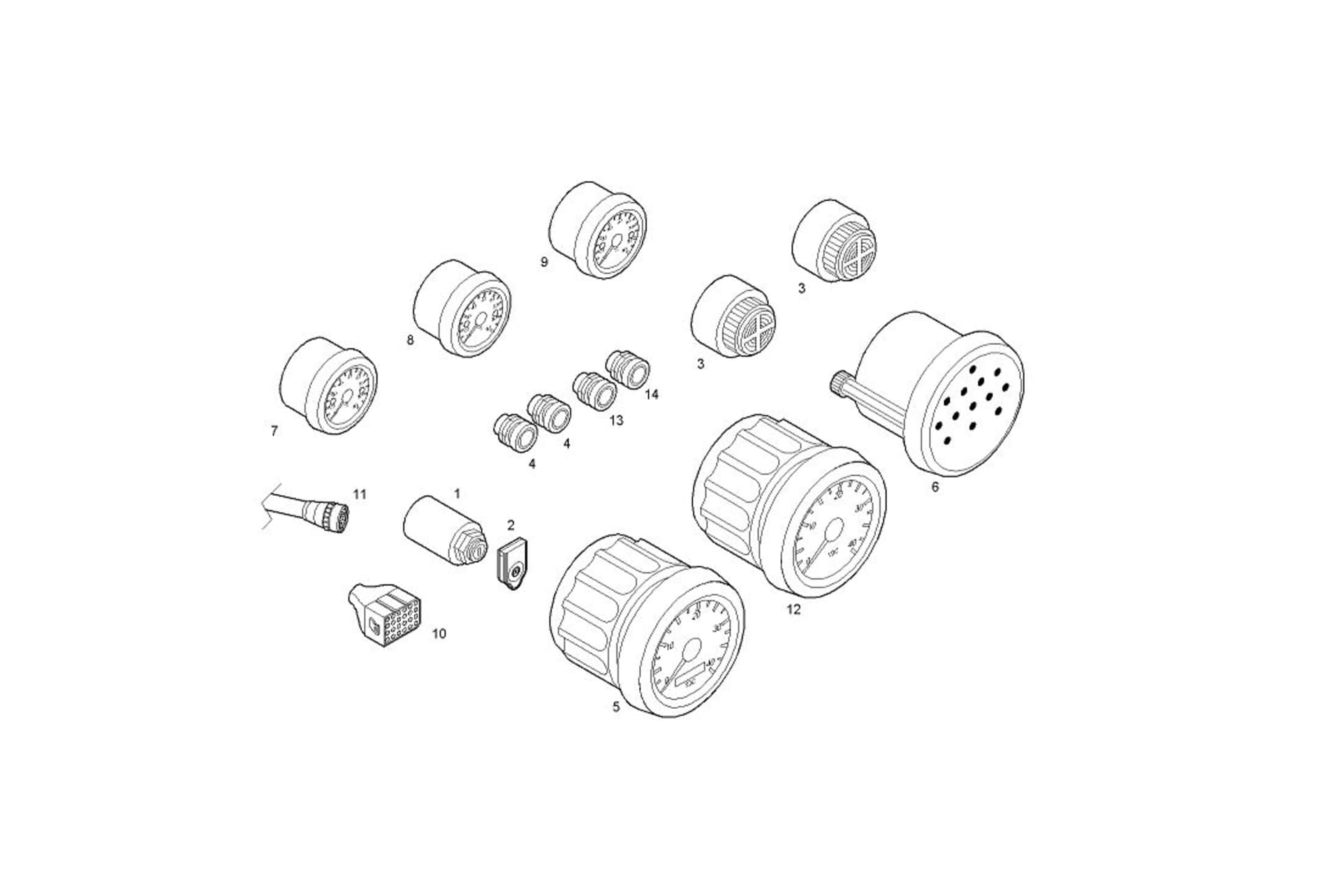 DOUBLE INSTRUMENTS KIT - 24V -